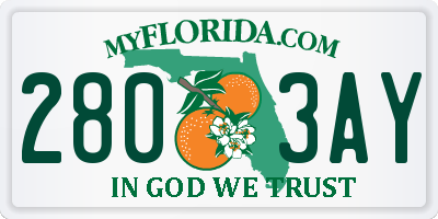 FL license plate 2803AY