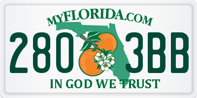 FL license plate 2803BB