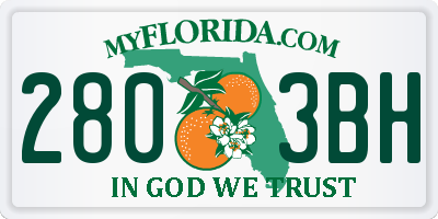 FL license plate 2803BH