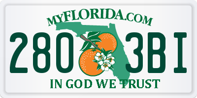 FL license plate 2803BI