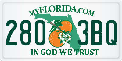FL license plate 2803BQ