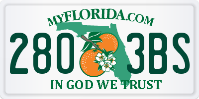 FL license plate 2803BS
