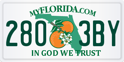 FL license plate 2803BY