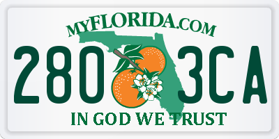 FL license plate 2803CA