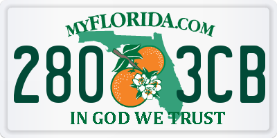 FL license plate 2803CB