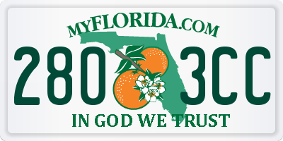 FL license plate 2803CC