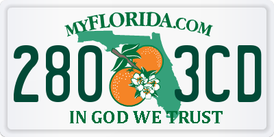FL license plate 2803CD