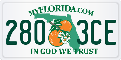 FL license plate 2803CE