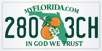 FL license plate 2803CH