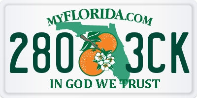 FL license plate 2803CK