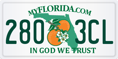 FL license plate 2803CL