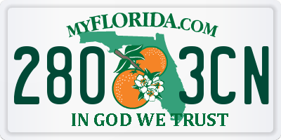FL license plate 2803CN