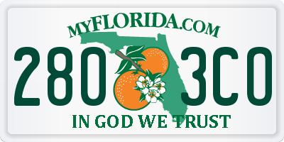 FL license plate 2803CO
