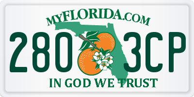 FL license plate 2803CP
