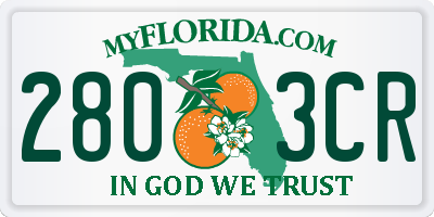 FL license plate 2803CR