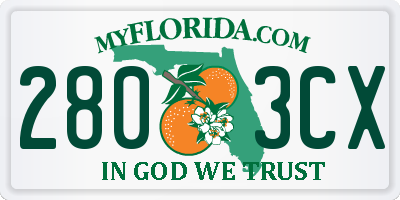 FL license plate 2803CX