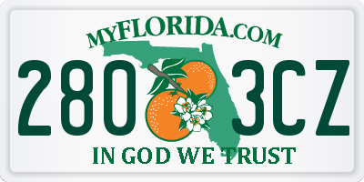 FL license plate 2803CZ
