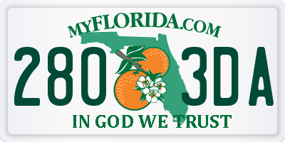 FL license plate 2803DA