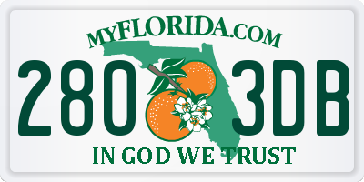 FL license plate 2803DB