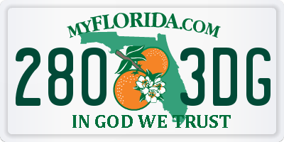 FL license plate 2803DG