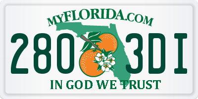 FL license plate 2803DI