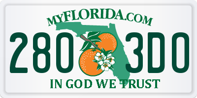 FL license plate 2803DO