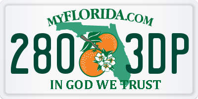 FL license plate 2803DP