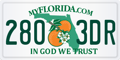 FL license plate 2803DR