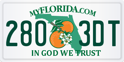 FL license plate 2803DT