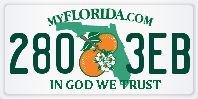 FL license plate 2803EB