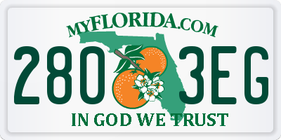FL license plate 2803EG