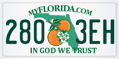 FL license plate 2803EH