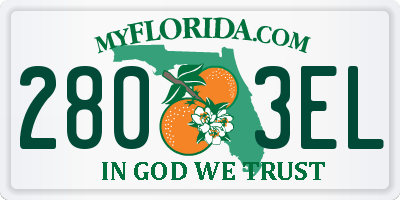 FL license plate 2803EL