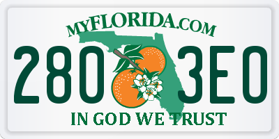 FL license plate 2803EO