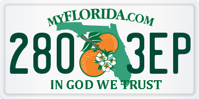 FL license plate 2803EP