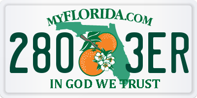 FL license plate 2803ER