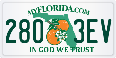 FL license plate 2803EV