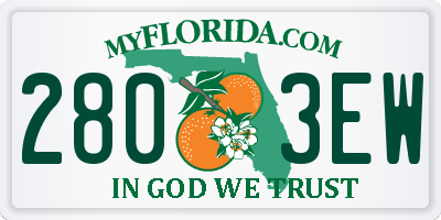 FL license plate 2803EW