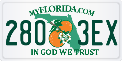 FL license plate 2803EX
