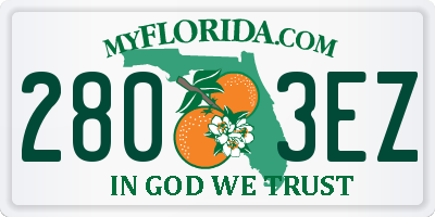FL license plate 2803EZ