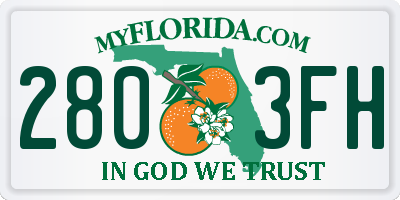 FL license plate 2803FH