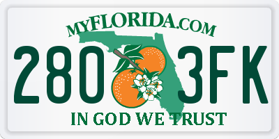 FL license plate 2803FK