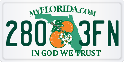 FL license plate 2803FN