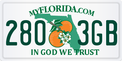 FL license plate 2803GB
