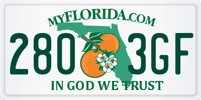 FL license plate 2803GF