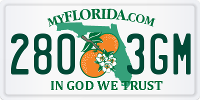 FL license plate 2803GM