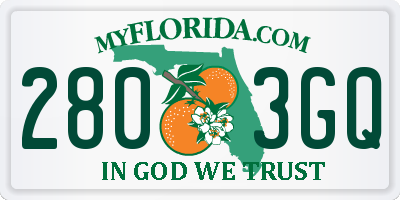 FL license plate 2803GQ