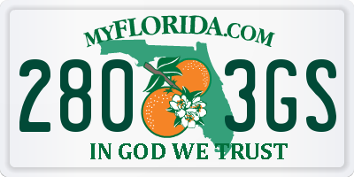 FL license plate 2803GS