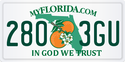 FL license plate 2803GU