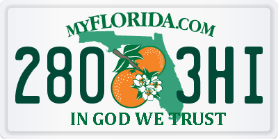 FL license plate 2803HI